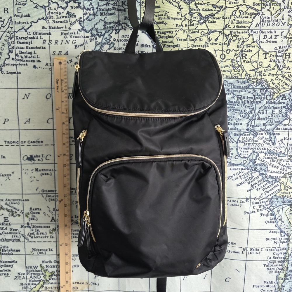 Samsonite Black Backpack with Gold Zippers
